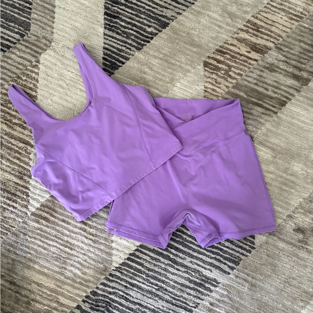 BuffBunny Purple Women's Top and Shorts Set